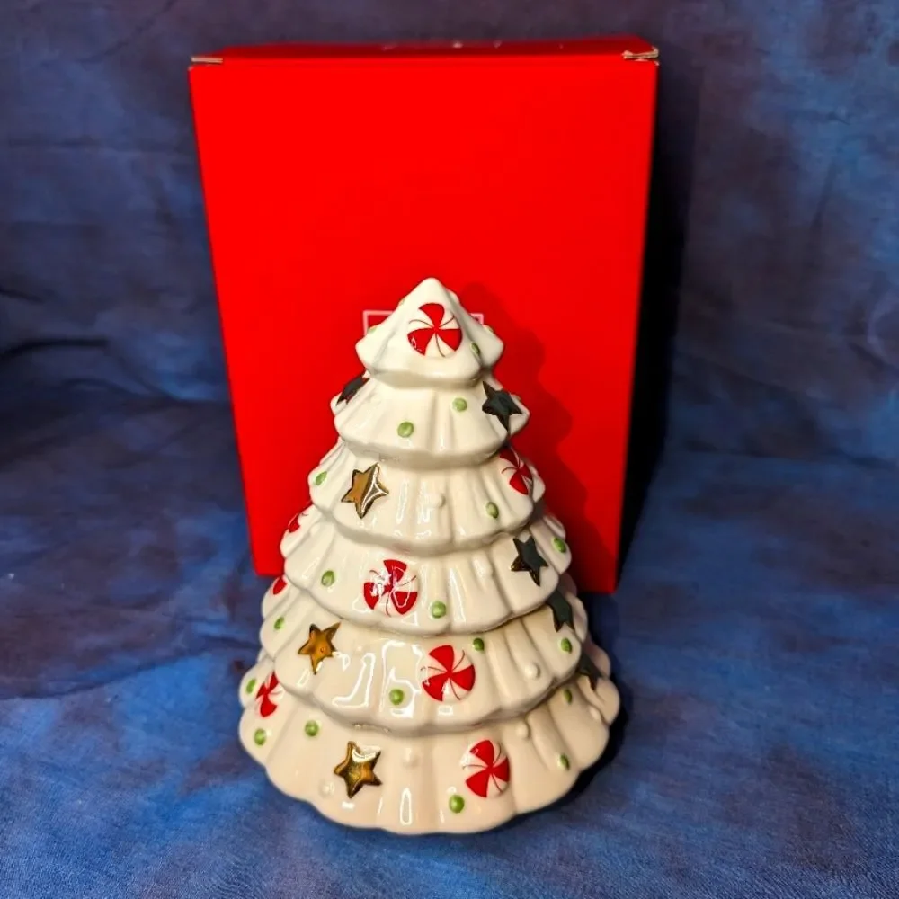 Christmas tree treat jar lenox